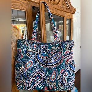 Vera Bradley Glenna large tote bag Haymarket Paisley Jewel brand new with tags